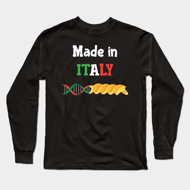 Pasta DNA, love Italy It’s in my DNA T-shirt Long Sleeve T-Shirt by IceShirts